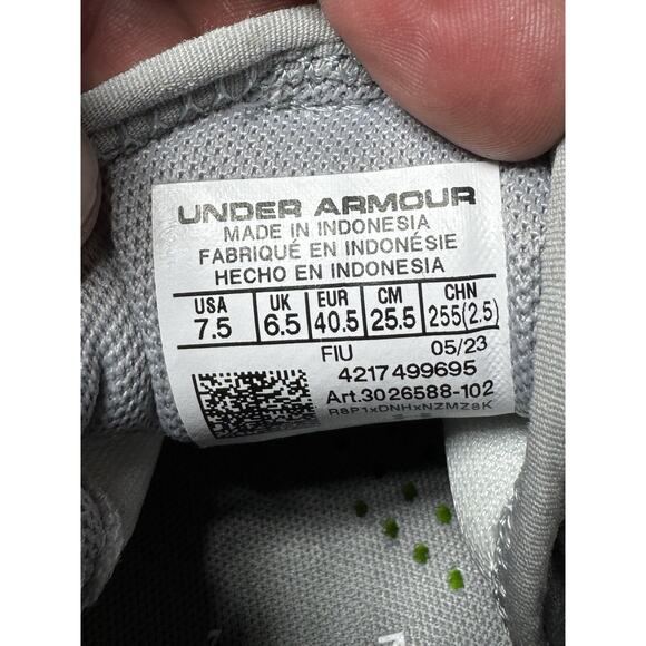 Under Armour Harper 8 Elite Mens 7.5 Halo Grey Metal Baseball Cleats 3026588-102 - Picture 9 of 10